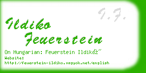 ildiko feuerstein business card